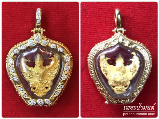รูปพญาครุฑเนื้อทองคำ วัดโพธิ์ทอง รุ่นมหาเศรษฐีปี สร้างปี 2540